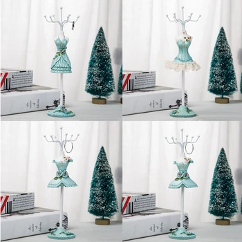 

25 cm/10 inch Elegant Jewelry Display Rack Hanger for Holding Necklace Bracelet Earrings Rings Romantic Blue