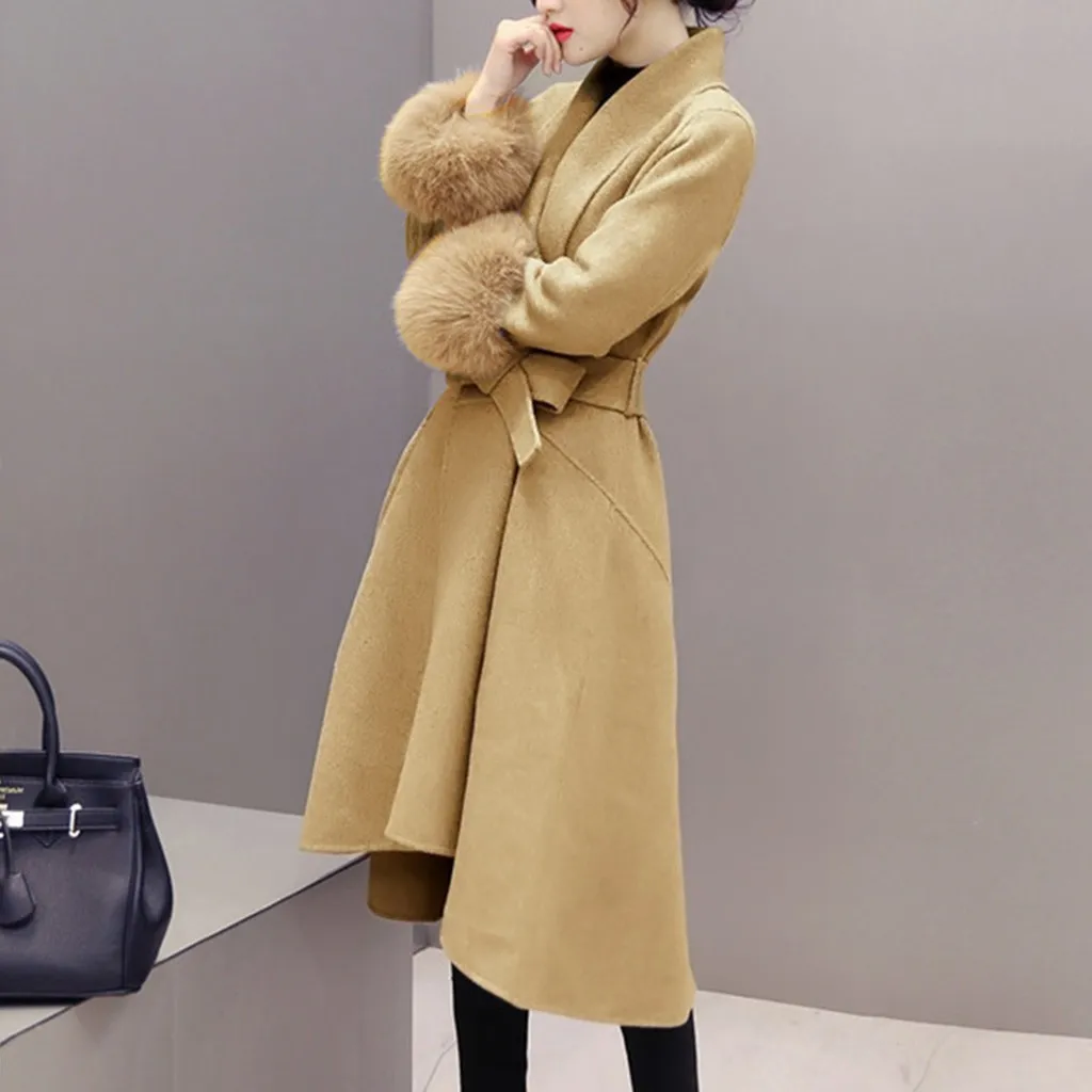 Womail пальто для женщин осень зима пальто женское длинное Новое корейское темпераментное женское элегантное пальто Верхняя одежда Пальто Плюс Размер 920