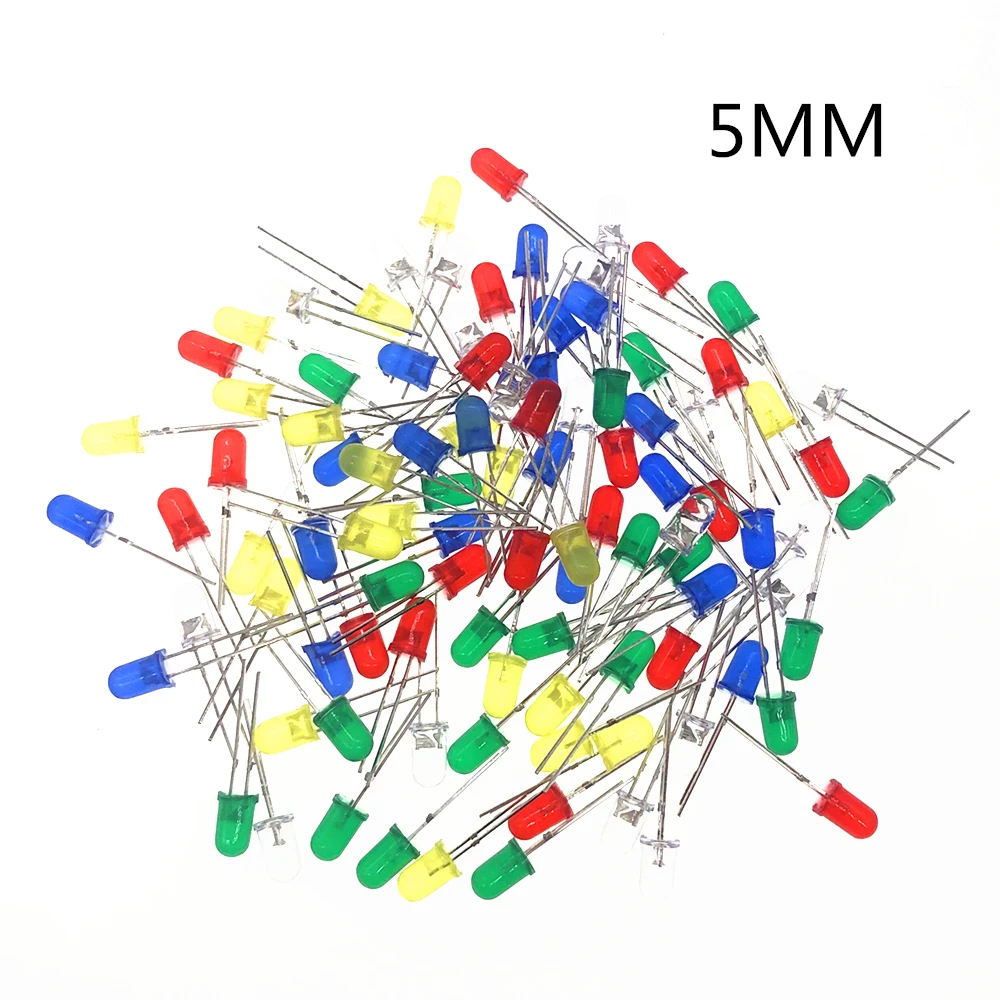 

5000pcs 5mm LED diode Light Assorted Kit DIY LEDs Set White Yellow Red Green Blue electronic diy kit Hot sale