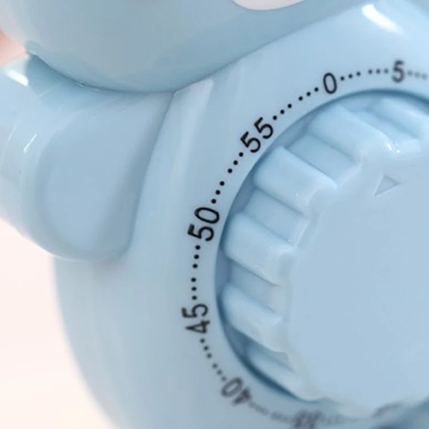 1PC fun little bear mechanical timer kitchen 55 minutes cooking machinery home decoration cute animal kitchen decoration