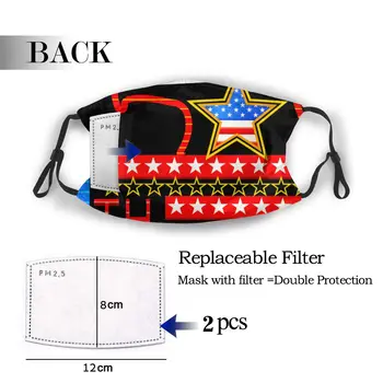 

protective mask with filter America 4th Of July Flags With Eagle anti dust PM2.5 reuse adult teen child girl