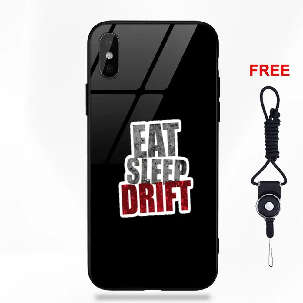 Eat Sleap дрейф JDM для Apple iPhone 5 5C 5S SE 6 6S 7 8 Plus X XS Max XR Силиконовый ТПУ оправа закаленное