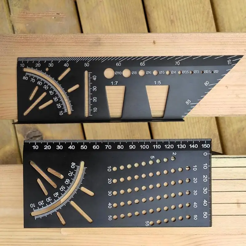 

Woodworking Scriber Mark Line Gauge T-Type Ruler Template Guide Tool Layout Miter Gauge Measuring Gauging Carpenter