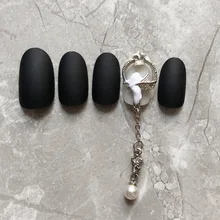 489-Черный Серебряный птичий износ Маникюр готовой продукции xin niang kuan кончик ногтей поддельные ногти патч