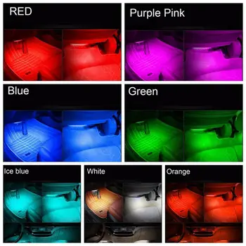 

4pcs Auto Strip Lights Set Waterproof 48 LED Atmosphere Lamp DC 12V 8W Wireless