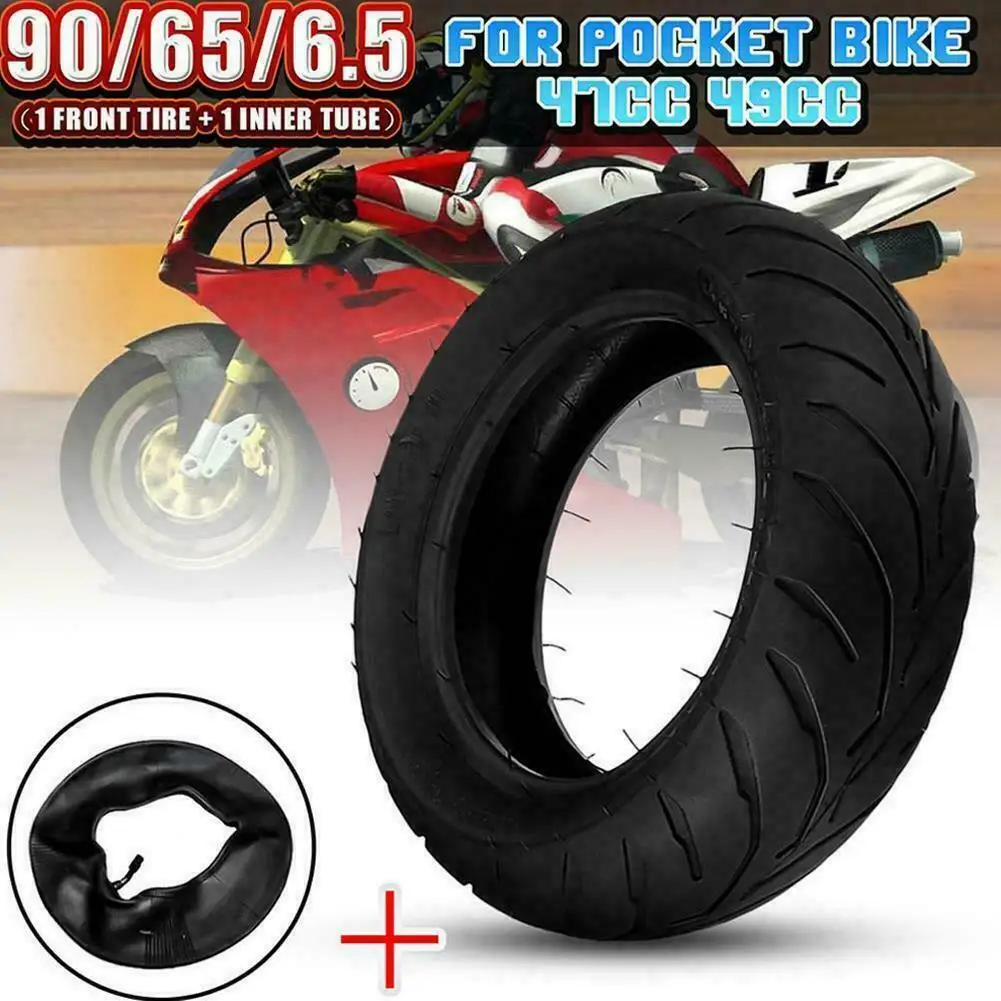 

For Mini Pocket Bike 47cc 49cc 110/50/6.5 90/65/6.5 Front Rear Tire + Inner Tube