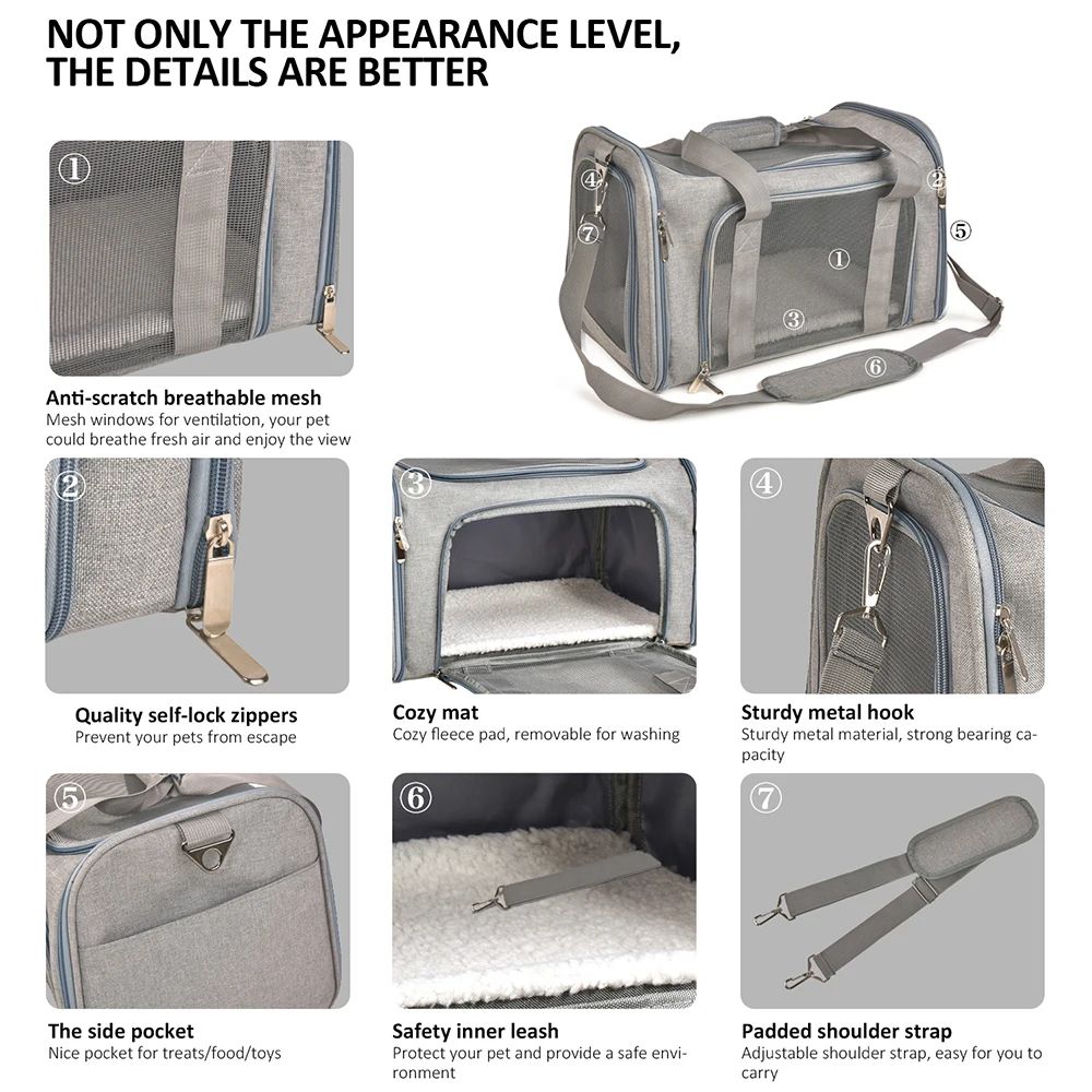 Dog Carrier Dog Backpack Cat Transport Bag Pet Transport Bag Travel Bags Airline Approved Carrier For Cats Accessories Pet Carrier Bag Pet Carrier Backpack Pet Bag
