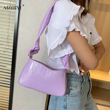 

Female Leather Solid Color Chain Handbag Retro Casual Women Totes Shoulder Bags Fashion Exquisite Shopping Bag