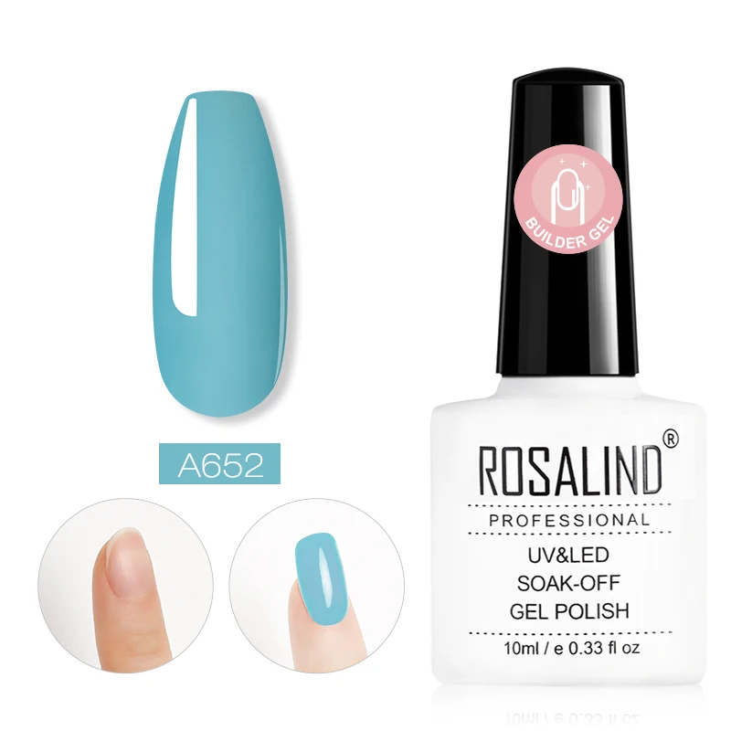 RDA652 ROSALIND 10 мл полигель для наращивания ногтей лак для ногтей с кристаллическим эффектом гель-лаки полуперманентный для УФ-маникюра дизайн ногтей - Цвет: RDA652