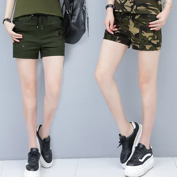 

Summer Outdoor Army Green Tactical Shorts High Waist Quality Cotton Military Fans Hiking Short Pants Camouflage Shorts For Women