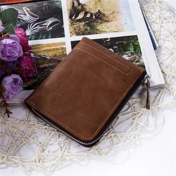 

Men Wallet PU Leather ID Credit Card Holder Clutch Coin Purse Wallet Fashion Short Wallets New Male Wallet Coin Pockets Bags Hot