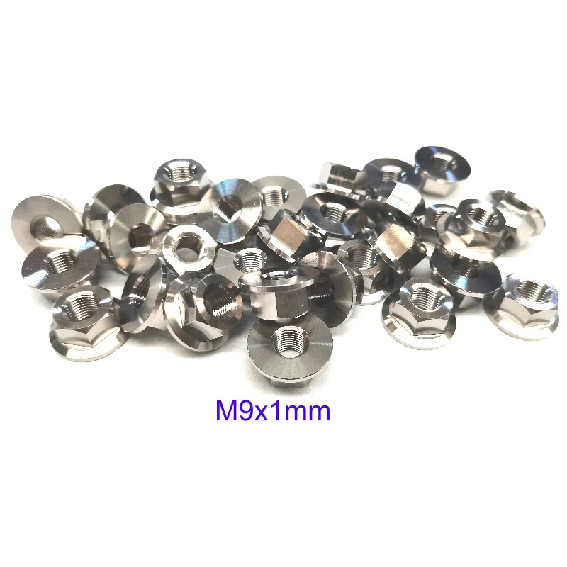 2Pcs M9*1mm Titanium Ti Flange Nuts for Bicycle Rear Alex AliExpress