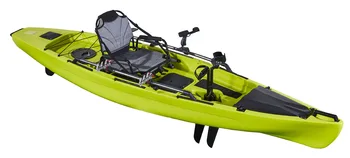 Kayak 12ft new pedal fishing kayak with full rudder system and horizontal rails 2