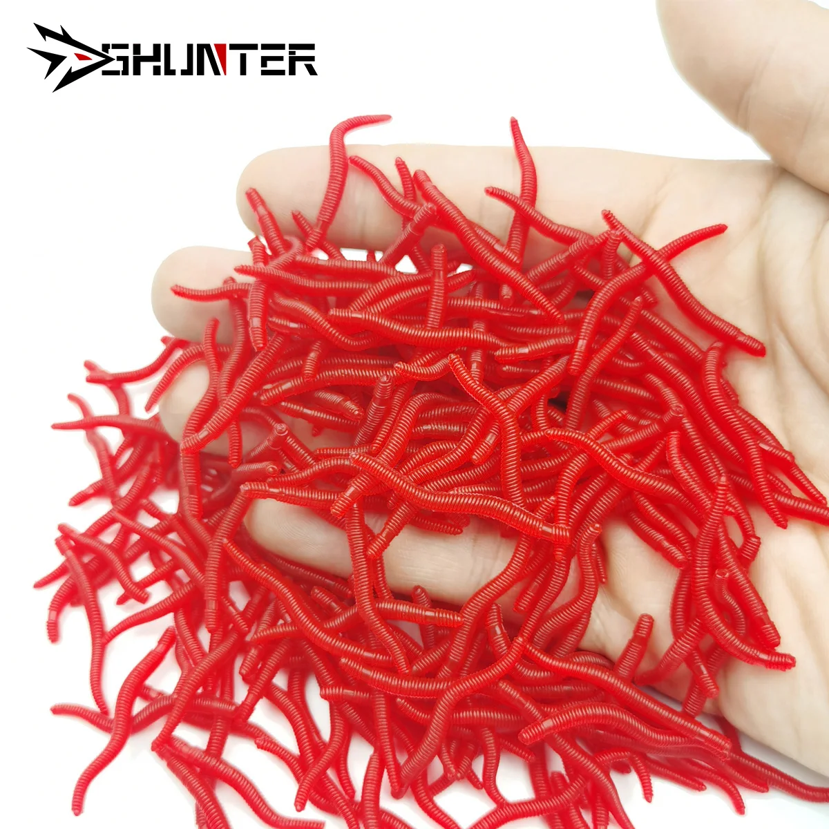 100pcs Lifelike Red Worm Soft Lure Fishing Silicone Artificial Bait Simulation Earthworm Worms | Спорт и развлечения