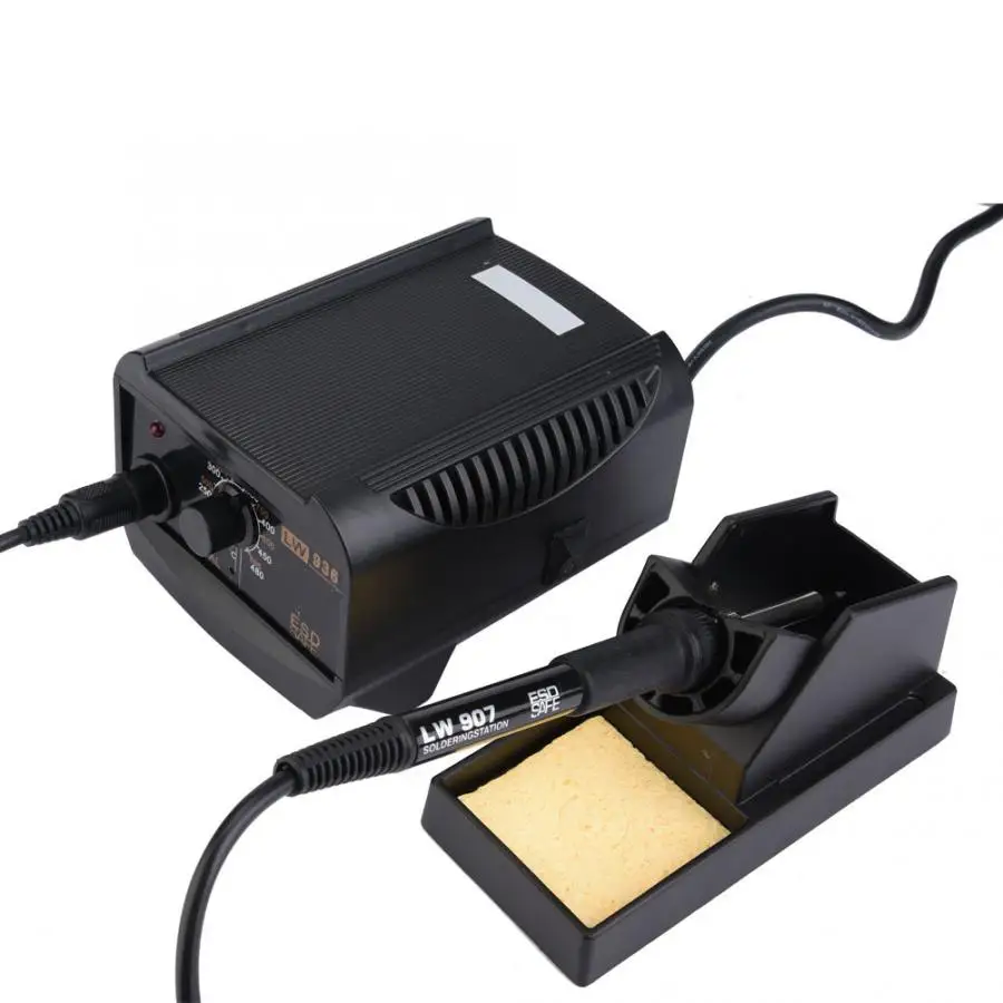 

936 60W Adjustable Temp SMD Rework Station Soldering Iron Set 200-480 Celsius T12 Constant Temperature Welding Station
