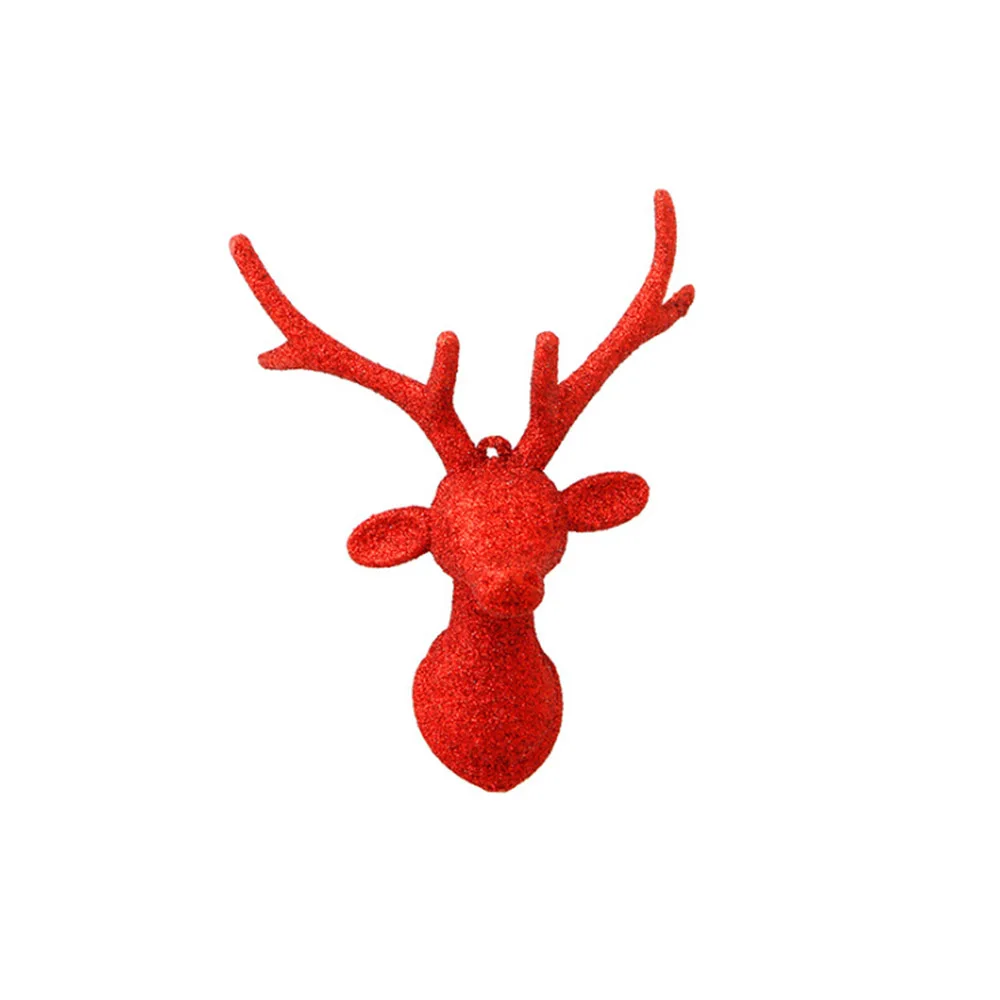 Cartoon Elk Pendant Xmas Party Decor Christmas Tree Decor Deer Pendants Christmas Decoration for Home Wedding Wall - Цвет: red
