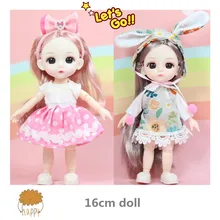 BJD – ensemble de vêtements de poupée pour filles, jupe de poupée, combinaison, accessoires de vêtements à la mode, cadeau, bricolage, 13 joints mobiles, 16 Cm, 1/12
