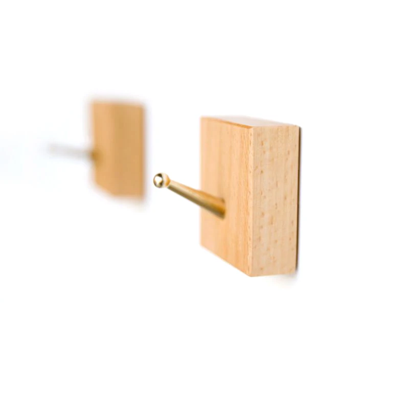 

New Wall Coat Hanger Wood Clothes Rack Key Hook Garden Plant Peg Wall Wooden Screw Hook Home Decorative Organizer Style 2