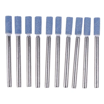 

10pcs Multi Tool Grinding Burr Wheel Blue Ceramic Mounted Stone Rotary Tool