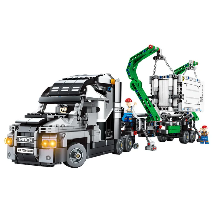 

1202PCS Container Truck Vehicles Car Building Blocks Compatible Technic Car DIY Bricks Educational Toys for Children