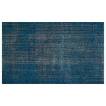 

Handmade Turquoise Vintage Overdyed Turkish Area Rug 162x265 Cm-5'4''X8'8''