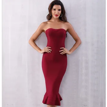 

Madam clothing OWLPRINCESS 2020 Autumn New Best Selling Slim-Fit Strapless Bra Slim-Fit Dress