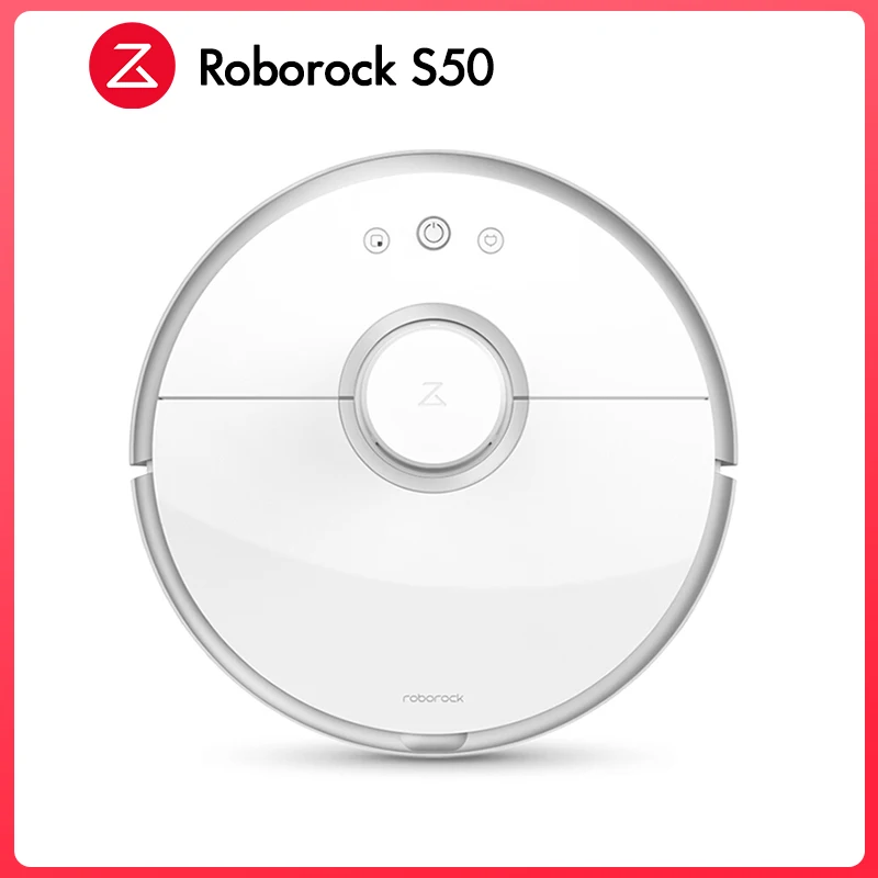 Робот-пылесос Roborock S50 S55 Xiao mi 2 для уборки дома, влажной уборки, робот-ковёр, пылесборник, умный автоматический - Цвет: White