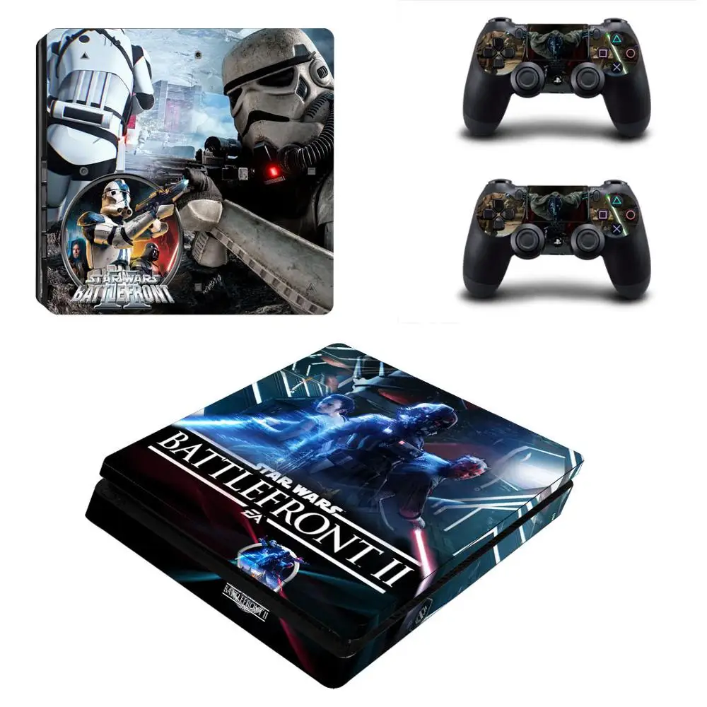 YSP4S-1844 Star Wars: battleспереди PS4 тонкая наклейка s Play station 4 Тонкая Виниловая наклейка для playstation 4 Slim консоль и контроллер - Цвет: YSP4S-1844