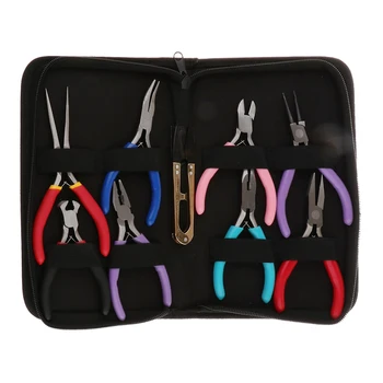 

9pcs Mini Pliers Beading Jewelry Making Design Repair Kit Tool Set Supplies Set