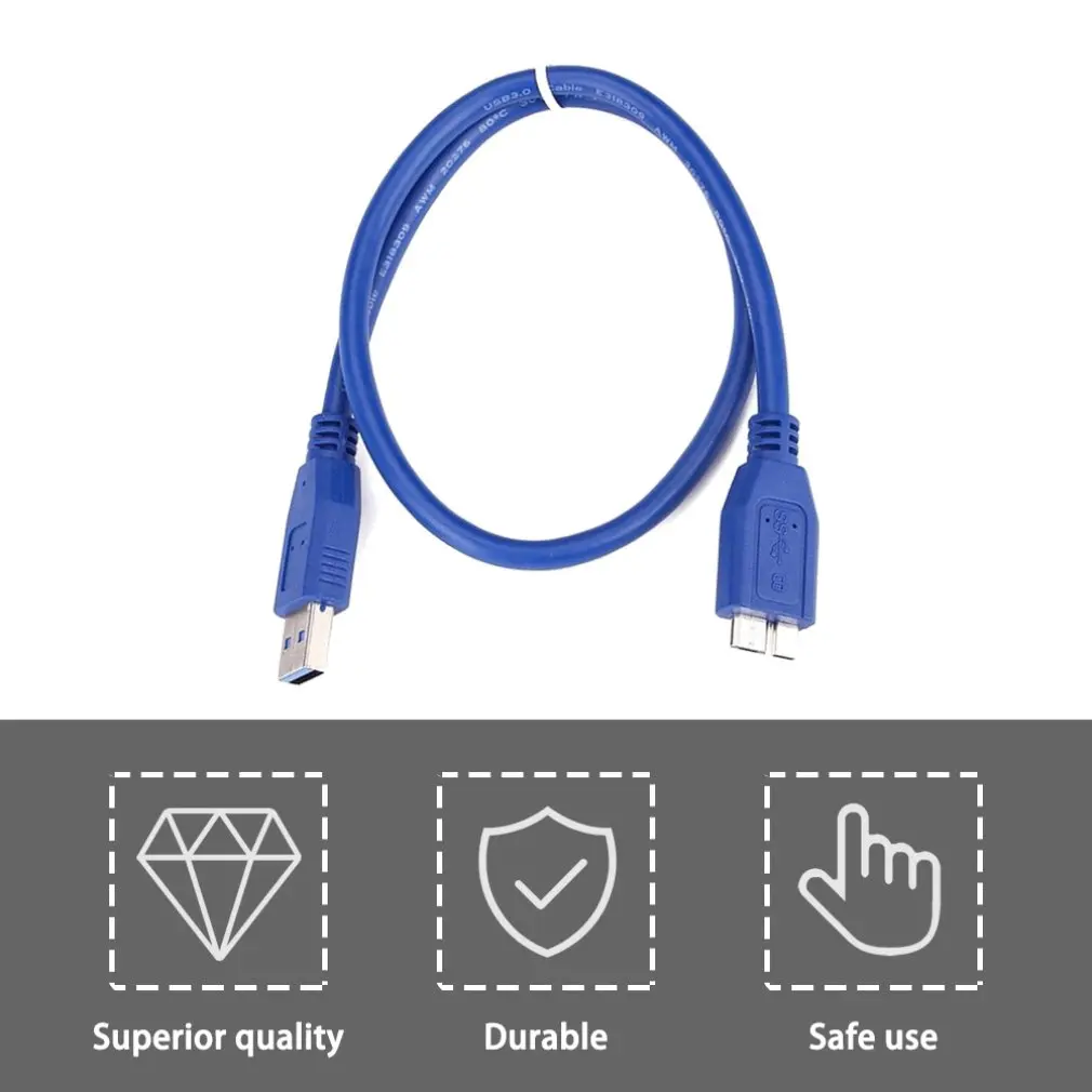 USB 3,0 A к Micro B кабель для WD Sea gate samsung внешний жесткий диск кабель имеет значение Micro USB кабель в синем 1 метр