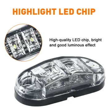 

Car Side Marker Light Lighting Lamps Clearance Side 10 Pcs Red/Amber LED