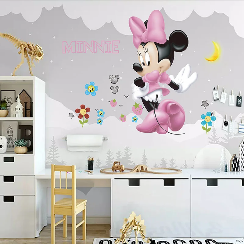 3D vivid Cartoon Disney Mickey Minnie Wall Stickers For Kids Room kids bedroom decoration stickers on the wall