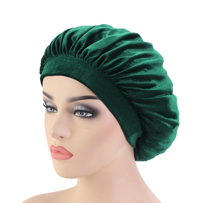 Women’s Velvet Sleep Bonnet – Night Cap For Hair Protection, Comfortable Turban For Hair Loss & Chemo
