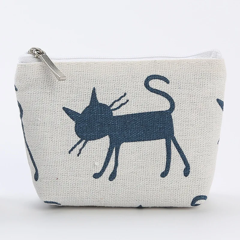 coin bag L Холщовый чехол-карандаш для школьников, милый белый медведь, кошка, большая емкость, чехол-карандаш, сумка для ручек, коробка, канцелярская сумка для школьных принадлежностей - Цвет: coin bag L