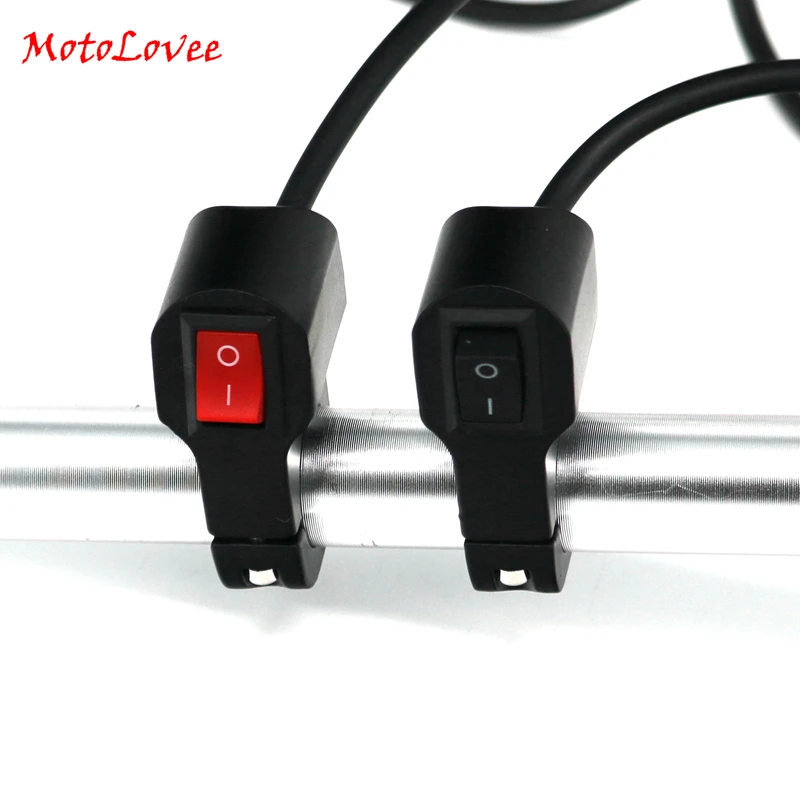 

Motolovee Universal Motorcycle Switches Motorbike 22mm Handlebar Switch Fog Spot Light ON-OFF Button Sport Dirt Electric Bike