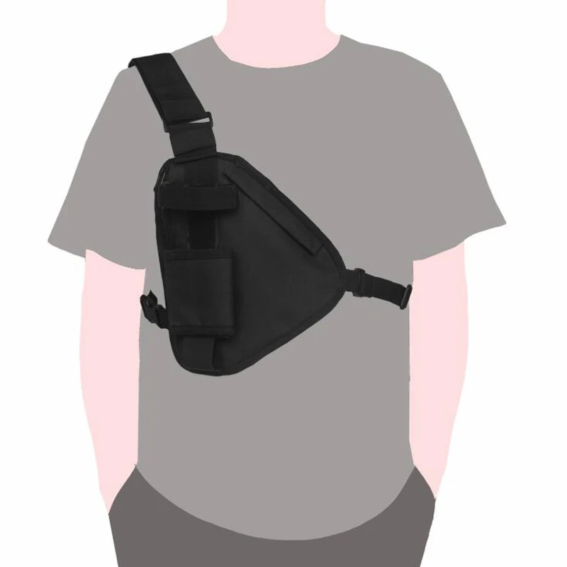 Открытый Мульти-карманы Walkie-talkie вызов машина треугольная тактическая нагрудная сумка жилет аксессуары для кемпинга нагрудная сумка на молнии