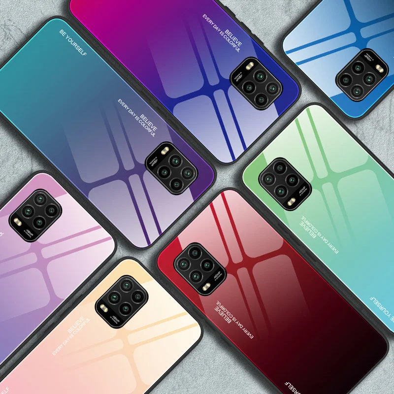 Чехол из закаленного стекла для Xiaomi Mi 9 SE 8 Lite 9T Pro 6 цветной градиентный чехол A2 A1 Mix