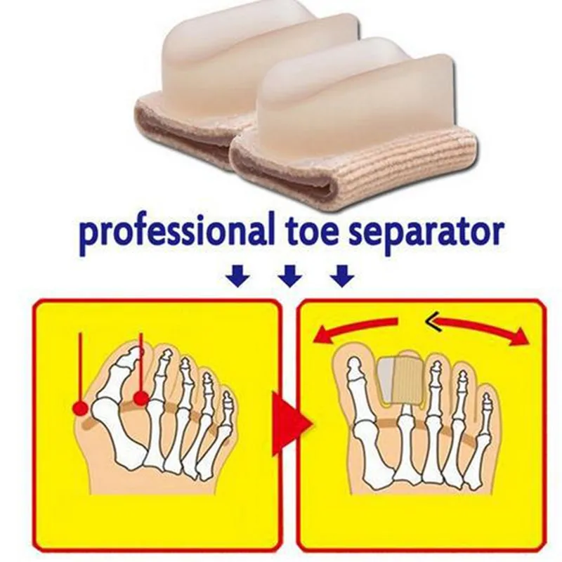 1Pair Toes Separator Hallux Valgus Corrector Bone Thumb Straightener Bunion Stretchers Protector Massage Foot Care Tools