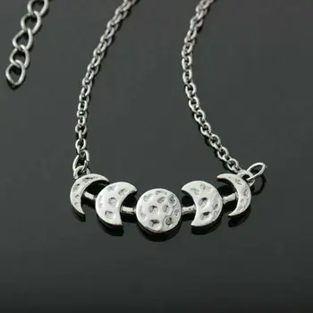 

Necklace Jewelry Gift Moon Phase Pendant Lunar Eclipse Vintage Jewelry Womens