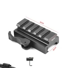Тактический 5-solt QD Quick Release AR-15 M16 Red Dot Riser Mount Adapter 5 слотов fit 20 мм Picatinny Weaver Rail Base