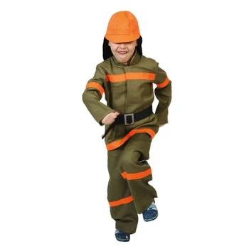 

Carnival costume "Fireman", jacket, trousers, belt, helmet, size 30-32, height 116-122 cm