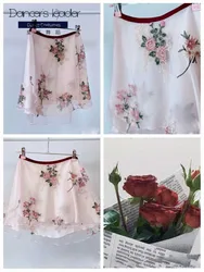 Ballet Skirt Double Layer Embroidery Versailles Rose Women's Dance Skirt Gymnastics Practice Skirt Adult Ballet Lyric Skirt