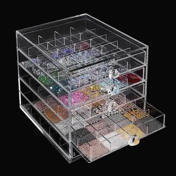 

100 Grid Makeup Organizer Lipstick Cosmetics Nail Display Stand Acrylic Nail Polish Rack Display Holder Box For Nail Art Display