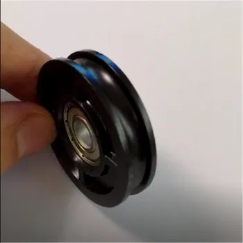 

5pcs Sliding door U-groove wheel pulley sheave wheel R3mm wrapped plastic nylon 608 bearing roller 8x46x10.5mm
