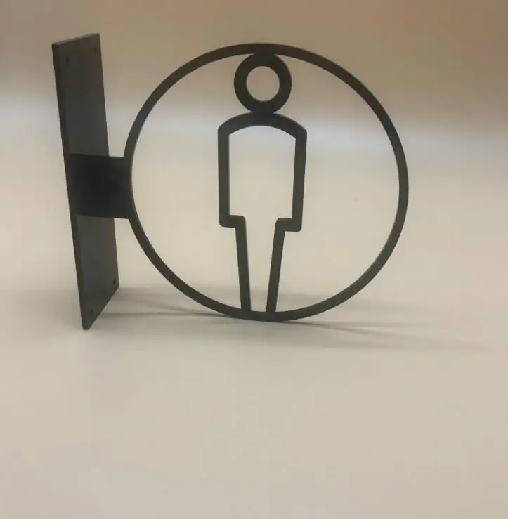 criativa de placas para banheiro, homens e mulheres