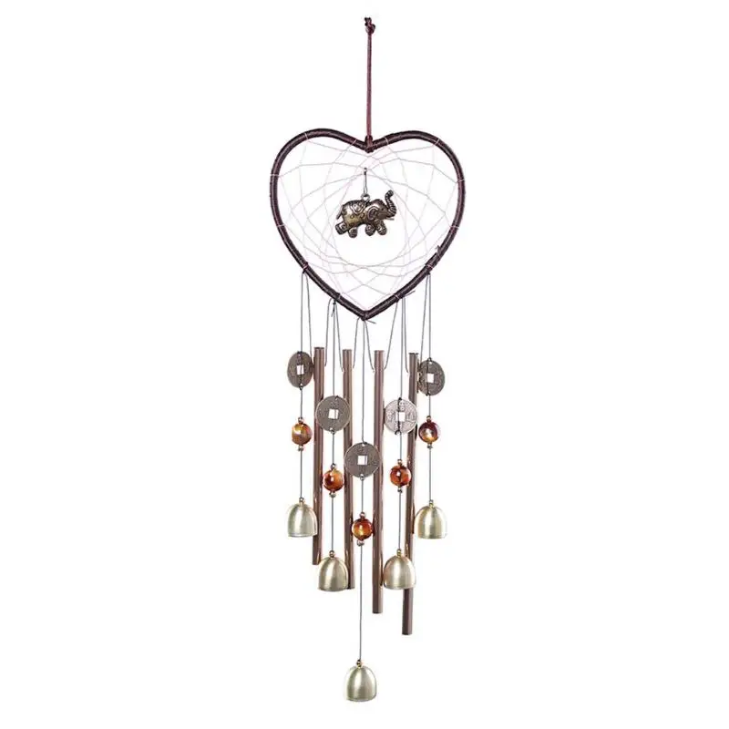 Dreamcatcher Wind Chimes Metal Tube Pipe Bell Wind Chimes Hanging Pendant Door Home Decoration Ornaments Craft Gifts - Цвет: 60cm elephant