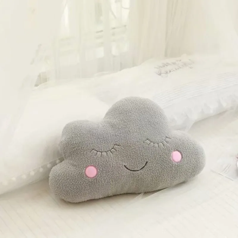 Grey cloud Облако, луна, звезда, капля дождя, плюшевая подушка, мягкая подушка, Kawaii, облако, мягкие плюшевые игрушки для детей, детские подушки, подарок для девочки - Цвет: Grey cloud