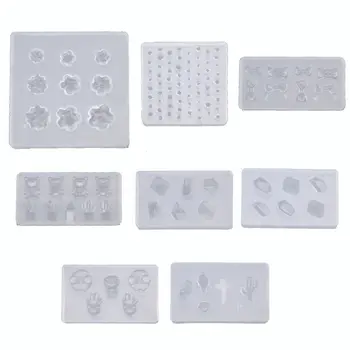 

Cute 3D Flower Gemstone Bowtie Bear Resin Mold Epoxy Resin Casting Mold Silicone Mold DIY Nail Art Craft Jewelry Tools