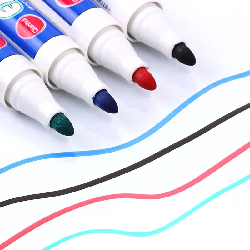 60Pcs Marker Whiteboard Pen Black White Markers School Supplies Children's  Drawing Pen