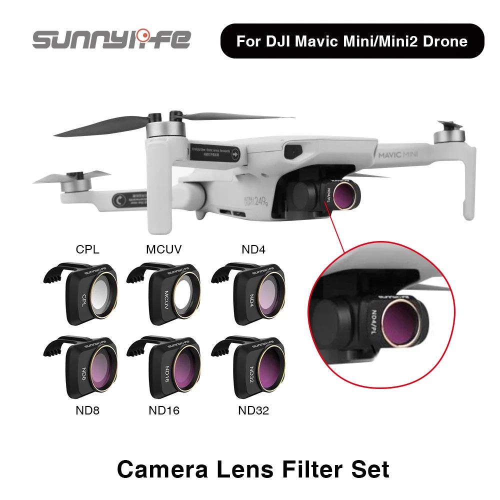 Sunnylife Camera Lens Filter Set MCUV ND NDPL CPL 4/8/16/32 For